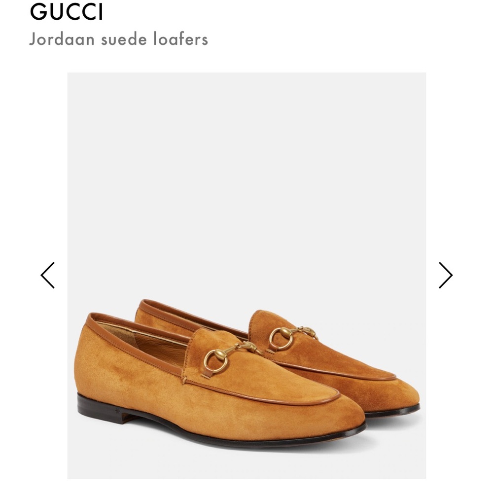 Gucci Jordaan suede loafer.